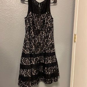 Black & Beige lace dress/gown